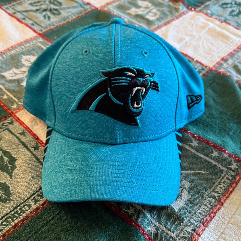 New Era NFL Teal Hat Carolina Panthers Emblem